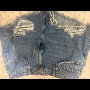 Forever 21 Denim high rise jean shorts